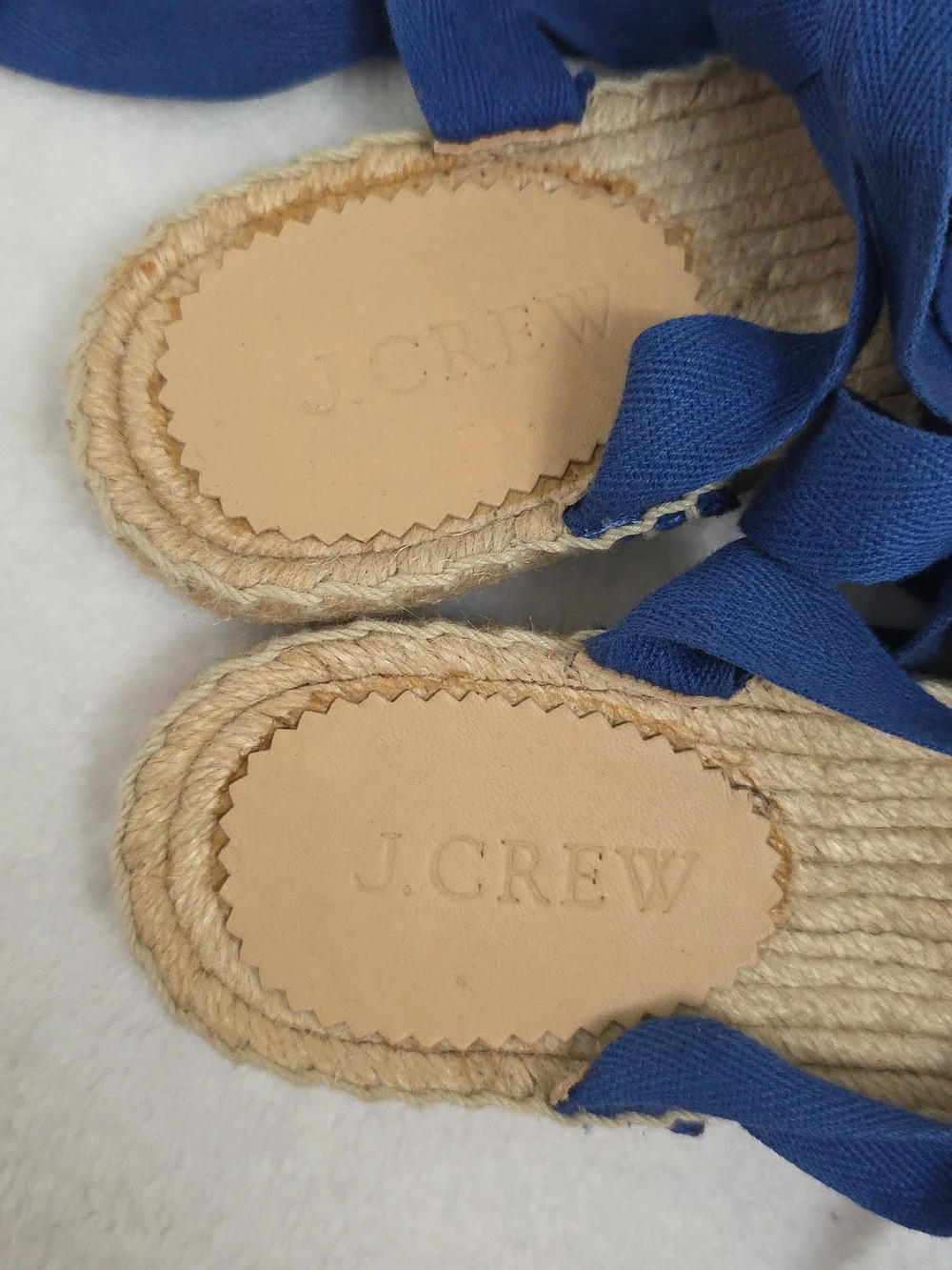 NEW J. Crew Ankle-Wrap Pom Poms Espadrilles Sandals Sz 6